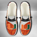 NCAA Miami Hurricanes Custom Name Hey Dude Shoes 13 M79