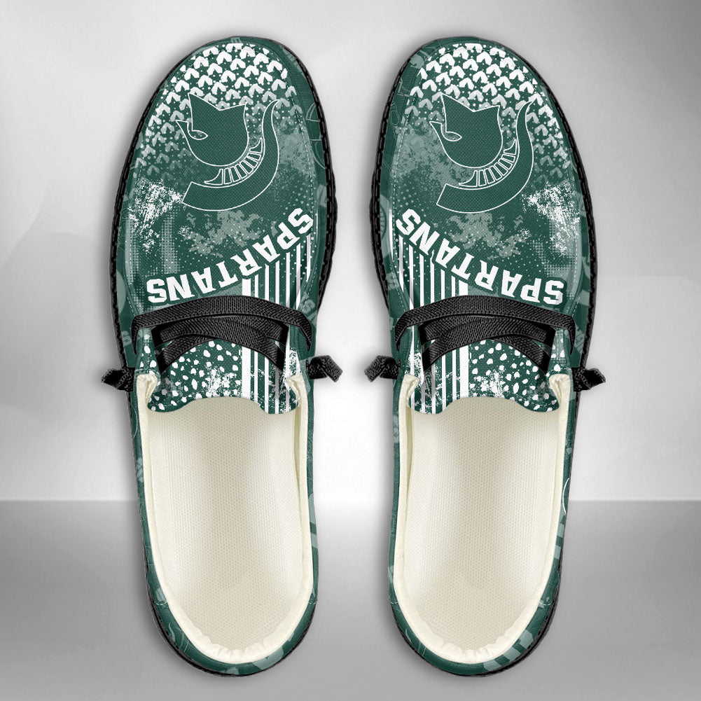 NCAA Michigan State Spartans Custom Name Hey Dude Shoes 03 M7