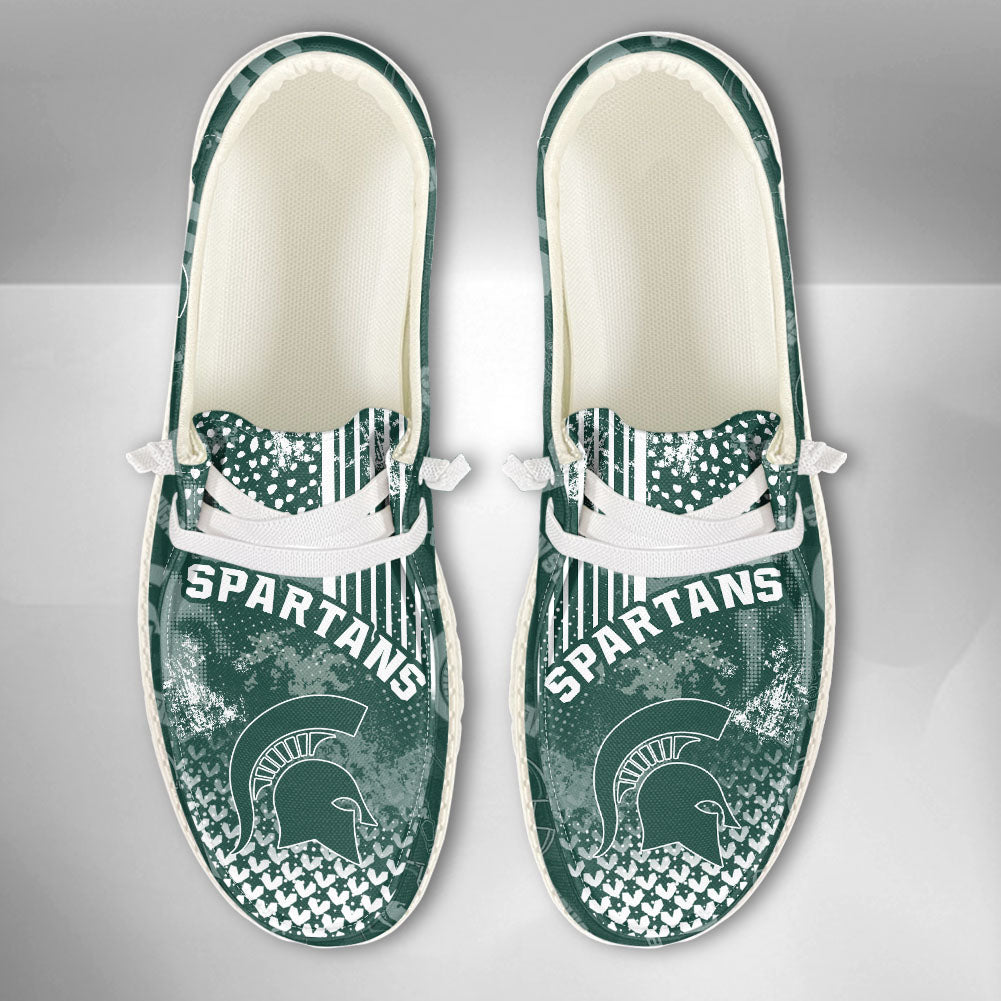 NCAA Michigan State Spartans Custom Name Hey Dude Shoes 03 M7