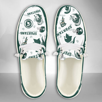 NCAA Michigan State Spartans Custom Name Hey Dude Shoes 04 M79