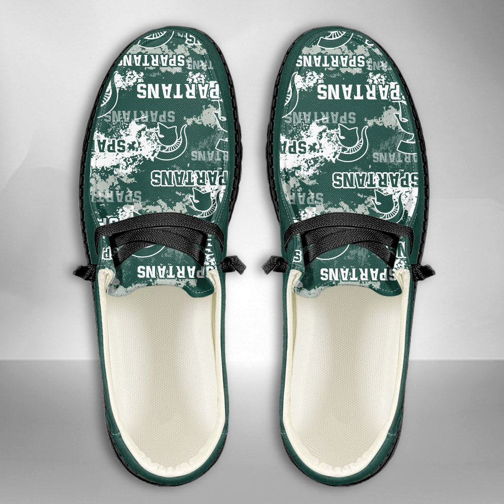 NCAA Michigan State Spartans Custom Name Hey Dude Shoes 05 M7
