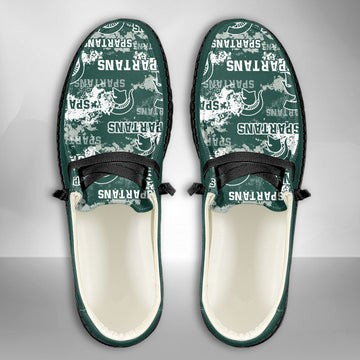 NCAA Michigan State Spartans Custom Name Hey Dude Shoes 05 M7