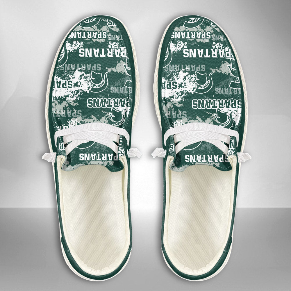NCAA Michigan State Spartans Custom Name Hey Dude Shoes 05 M79
