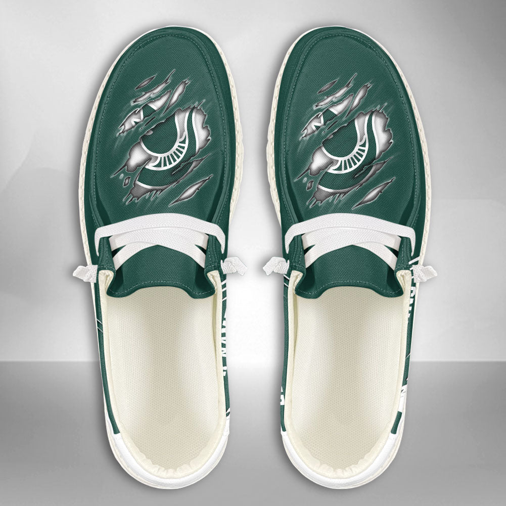 NCAA Michigan State Spartans Custom Name Hey Dude Shoes 06 M7