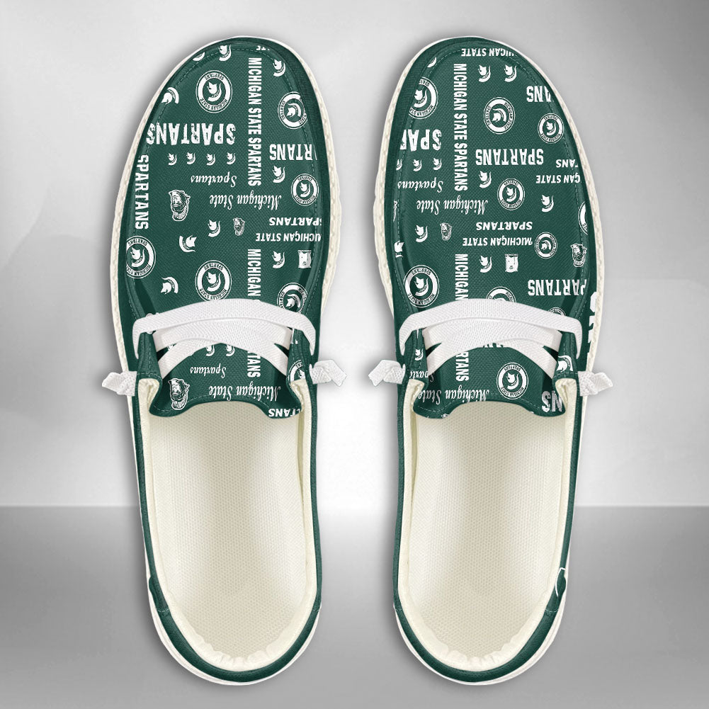 NCAA Michigan State Spartans Custom Name Hey Dude Shoes 06 M79