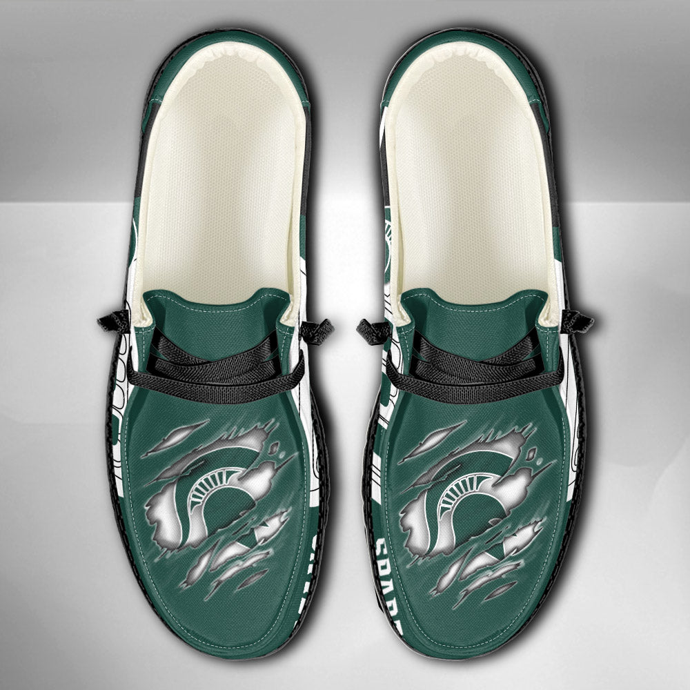 NCAA Michigan State Spartans Custom Name Hey Dude Shoes 07 M7