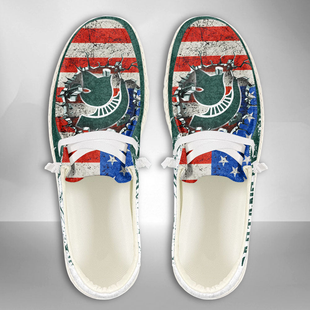 NCAA Michigan State Spartans Custom Name Hey Dude Shoes 07 M79