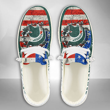 NCAA Michigan State Spartans Custom Name Hey Dude Shoes 07 M79