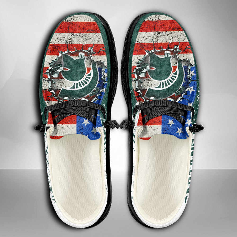 NCAA Michigan State Spartans Custom Name Hey Dude Shoes 07 M79
