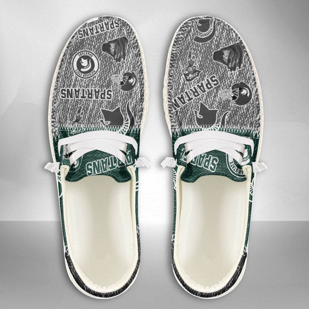 NCAA Michigan State Spartans Custom Name Hey Dude Shoes 08 M79