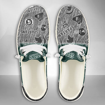 NCAA Michigan State Spartans Custom Name Hey Dude Shoes 08 M79