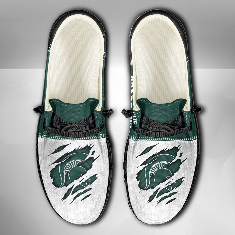 NCAA Michigan State Spartans Custom Name Hey Dude Shoes 09 M79