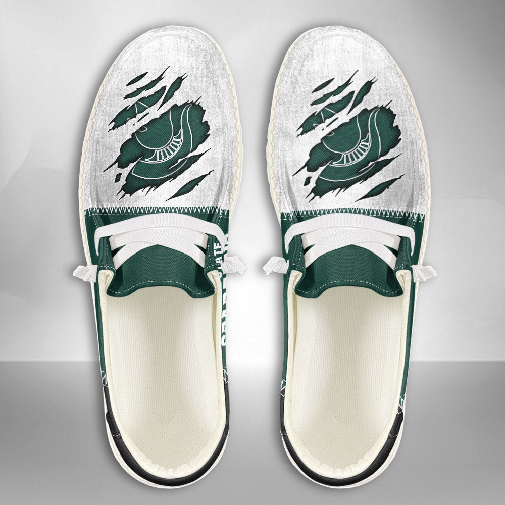 NCAA Michigan State Spartans Custom Name Hey Dude Shoes 09 M79