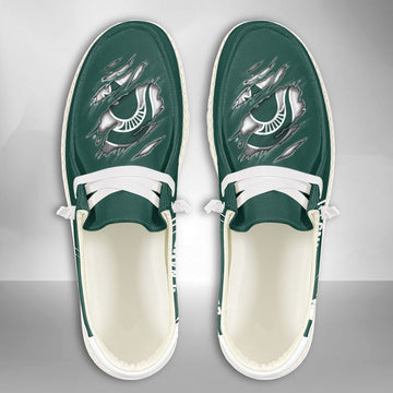 NCAA Michigan State Spartans Custom Name Hey Dude Shoes 10 M79