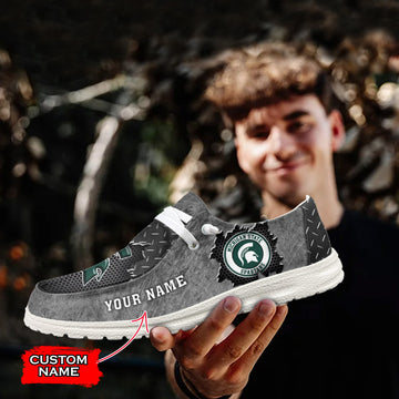 NCAA Michigan State Spartans Custom Name Hey Dude Shoes 15 M79
