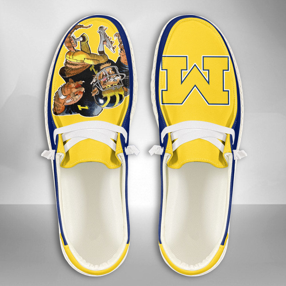 NCAA Michigan Wolverines - Custom Name Hey Dude Shoes 02