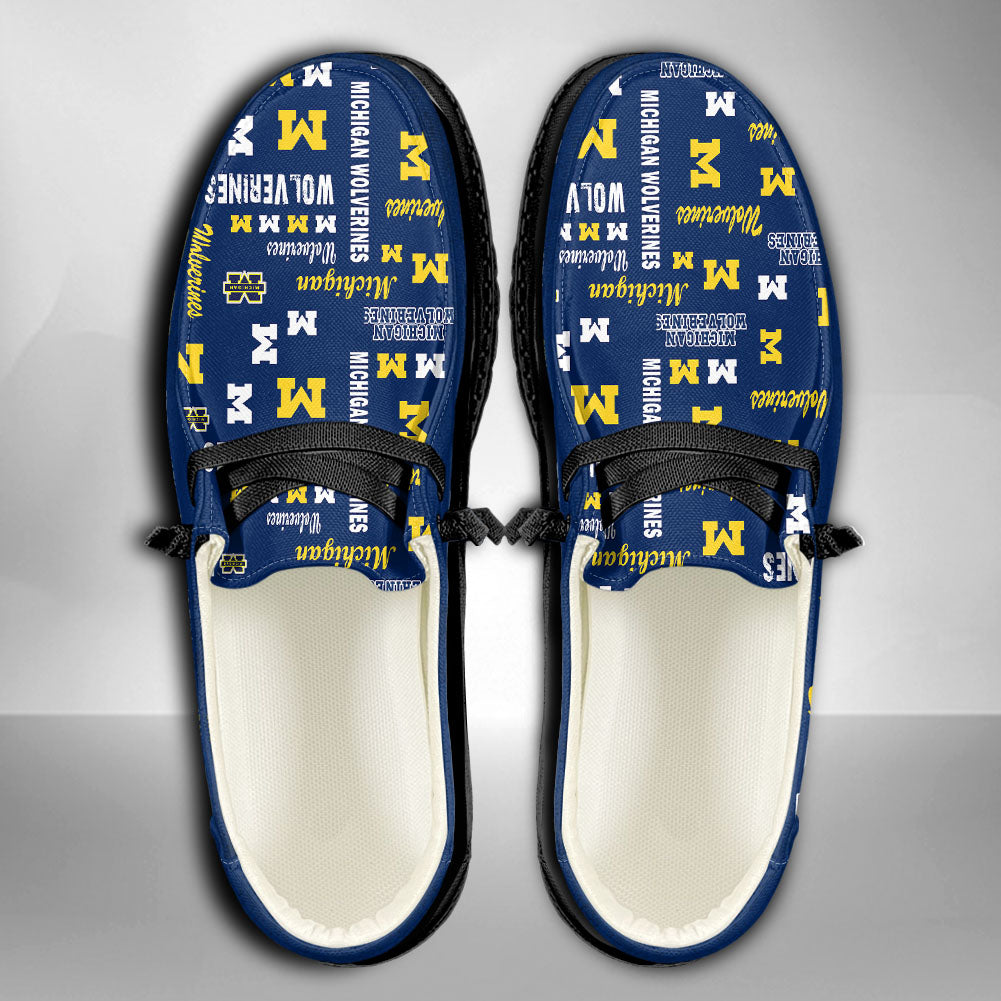 NCAA Michigan Wolverines Custom Name Hey Dude Shoes 04 M7