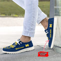 NCAA Michigan Wolverines Custom Name Hey Dude Shoes 05 M22