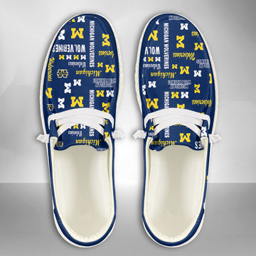 NCAA Michigan Wolverines Custom Name Hey Dude Shoes 06 M79