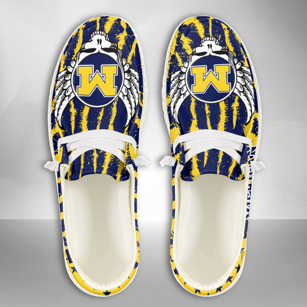NCAA Michigan Wolverines Custom Name Hey Dude Shoes 12 M79