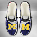 NCAA Michigan Wolverines Custom Name Hey Dude Shoes 13 M79