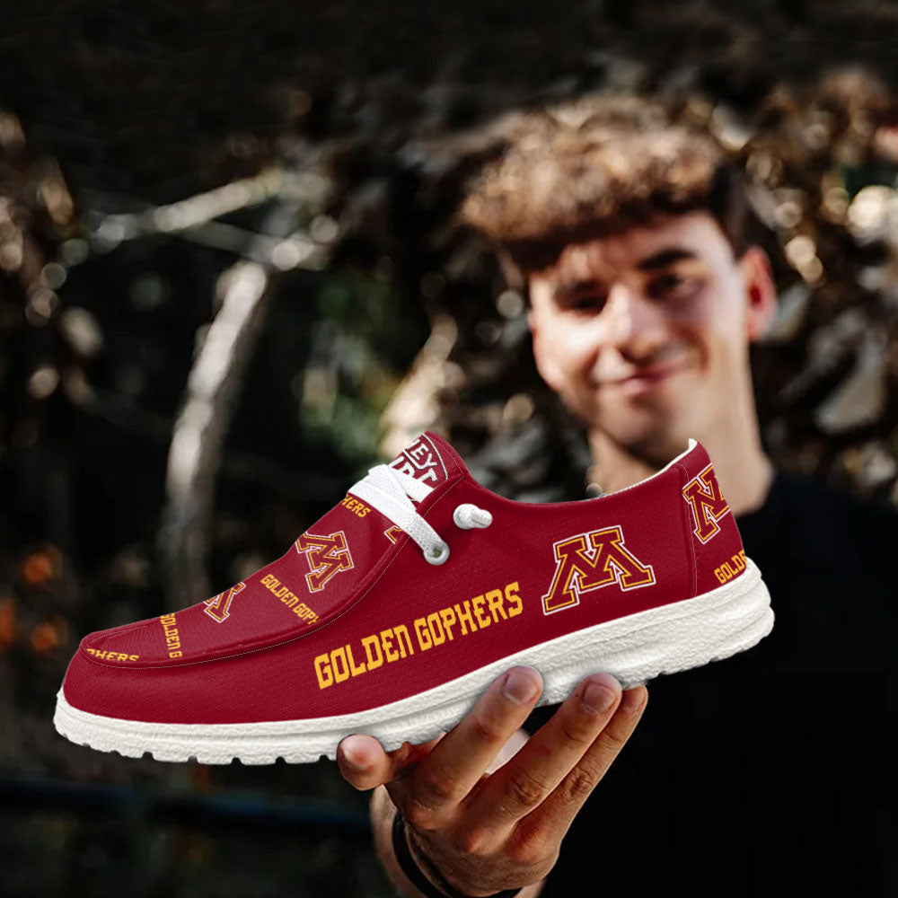 NCAA Minnesota Golden Gophers - Custom Name Hey Dude Shoes X03