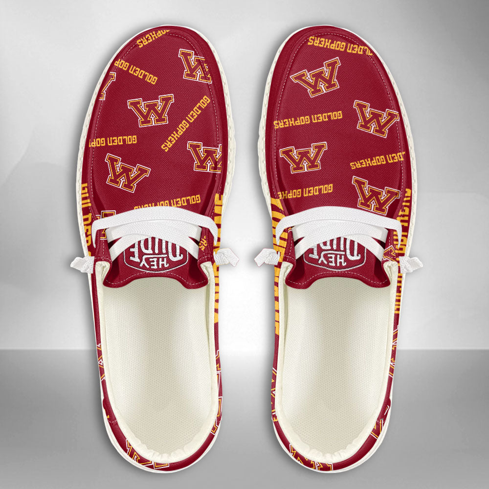NCAA Minnesota Golden Gophers - Custom Name Hey Dude Shoes X03