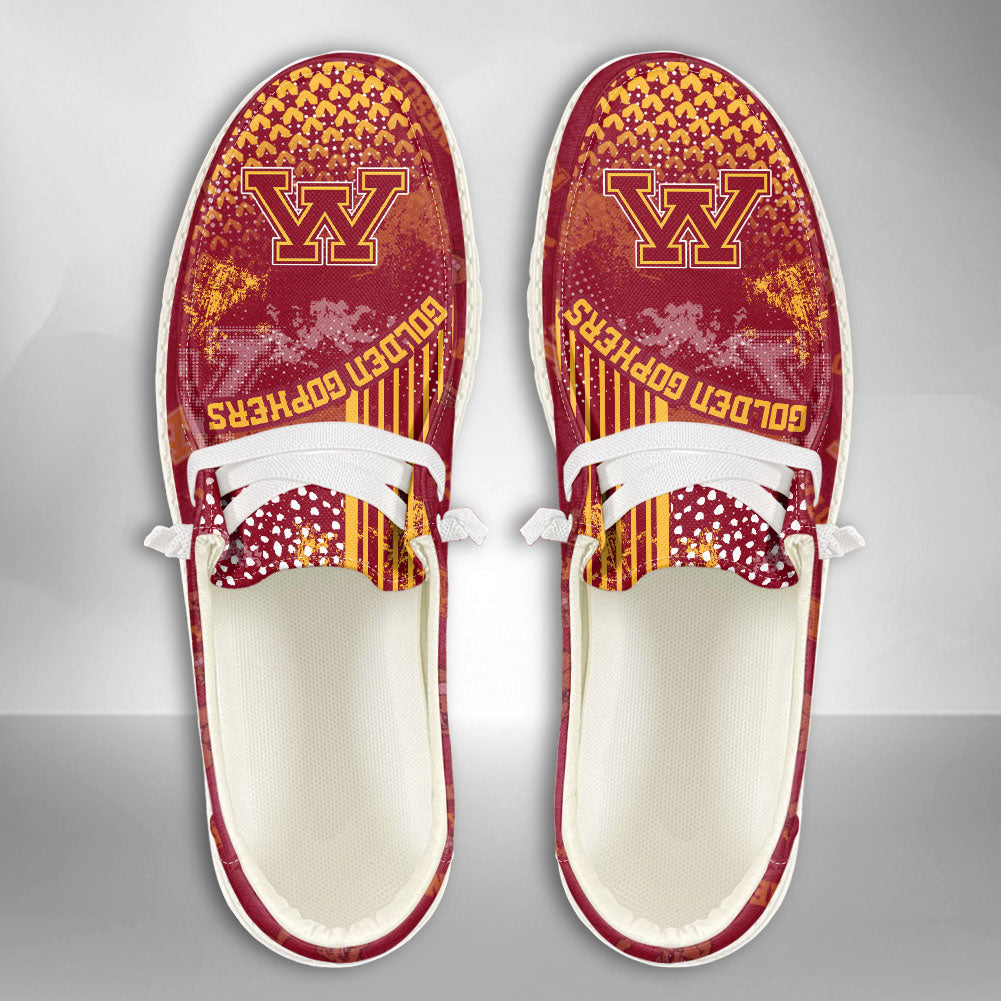 NCAA Minnesota Golden Gophers Custom Name Hey Dude Shoes 03 M7
