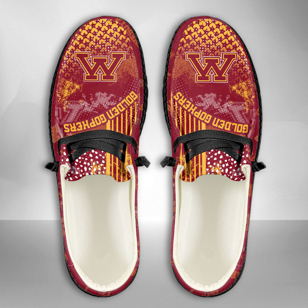 NCAA Minnesota Golden Gophers Custom Name Hey Dude Shoes 03 M7