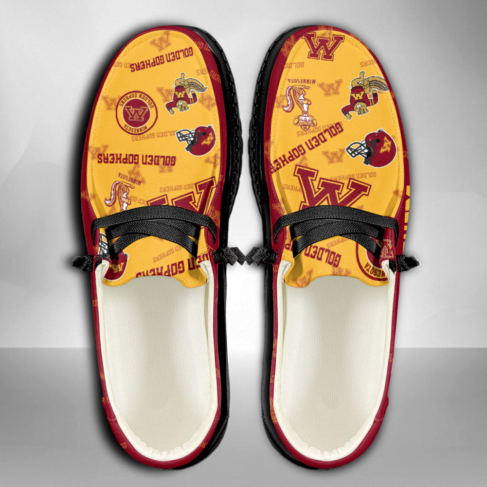 NCAA Minnesota Golden Gophers Custom Name Hey Dude Shoes 04 M79