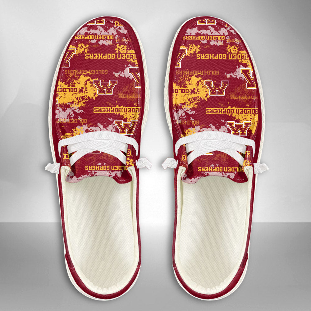 NCAA Minnesota Golden Gophers Custom Name Hey Dude Shoes 05 M7