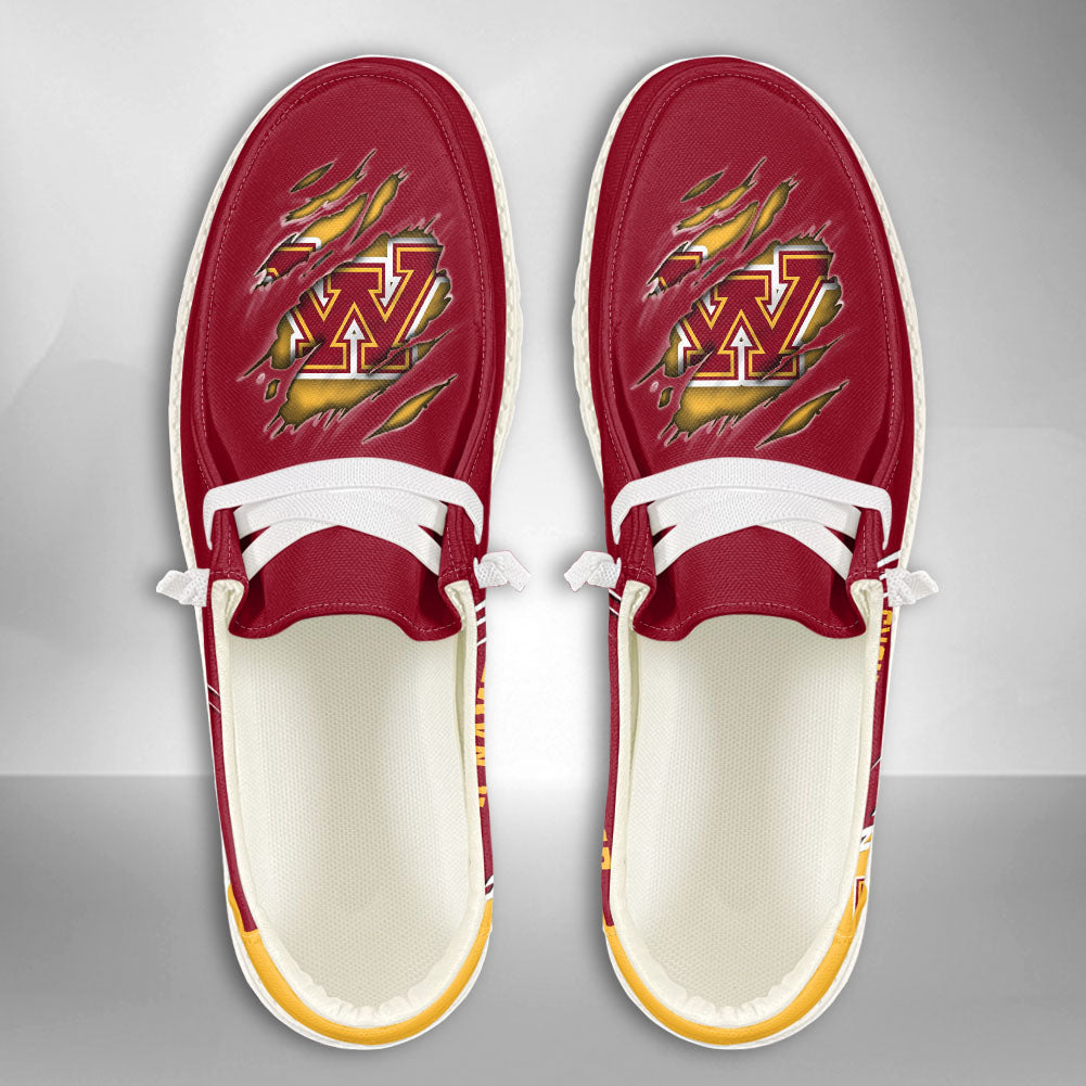 NCAA Minnesota Golden Gophers Custom Name Hey Dude Shoes 06 M7