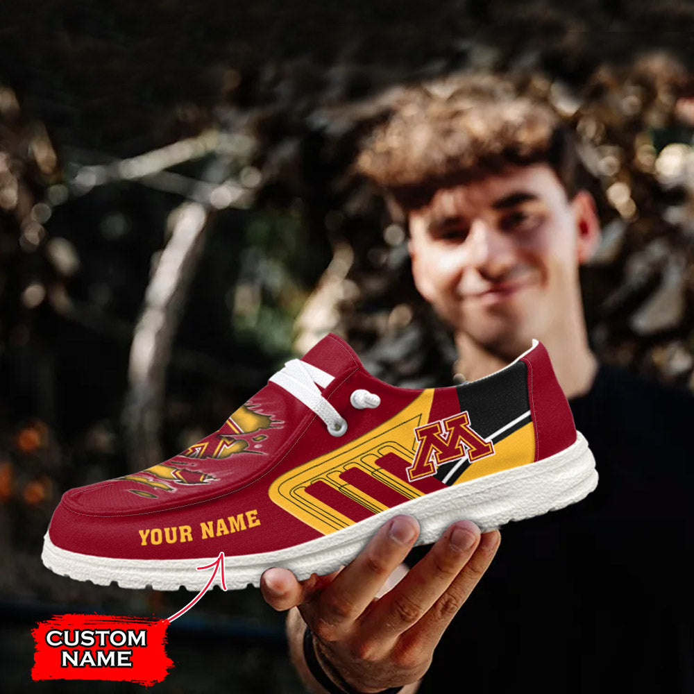 NCAA Minnesota Golden Gophers Custom Name Hey Dude Shoes 07 M7