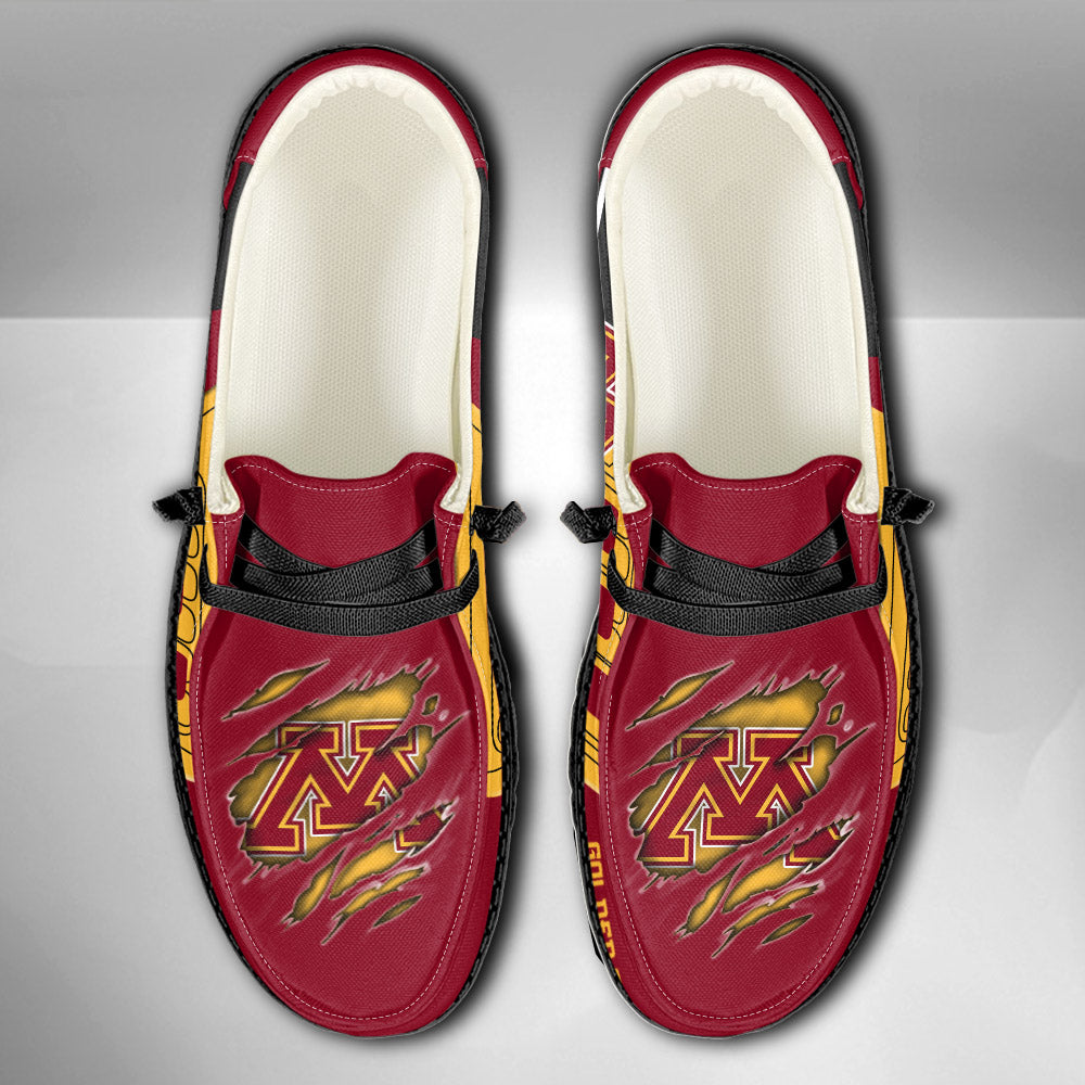 NCAA Minnesota Golden Gophers Custom Name Hey Dude Shoes 11 M79