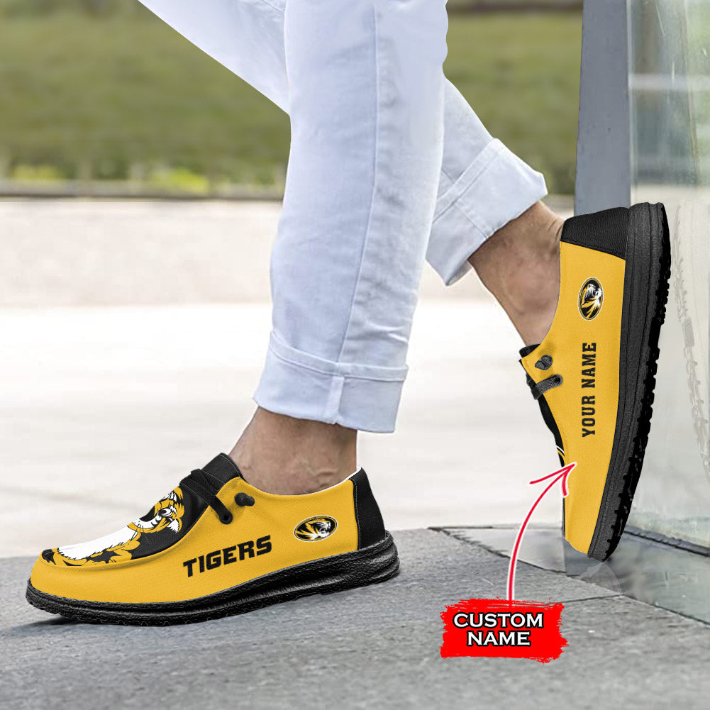 NCAA Missouri Tigers - Custom Name Hey Dude Shoes 02