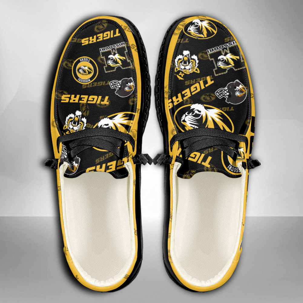 NCAA Missouri Tigers Custom Name Hey Dude Shoes 01 M7