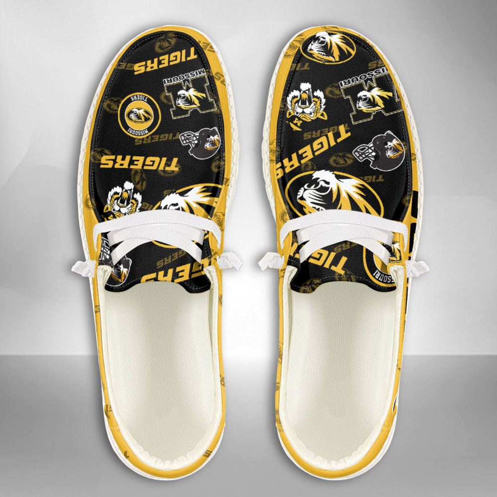 NCAA Missouri Tigers Custom Name Hey Dude Shoes 02 M12