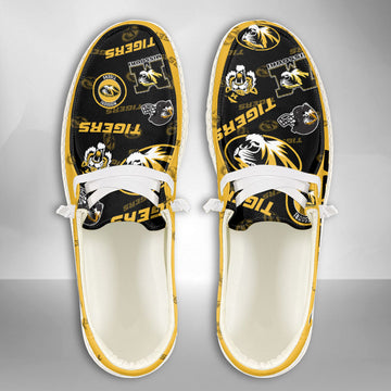 NCAA Missouri Tigers Custom Name Hey Dude Shoes 02 M12