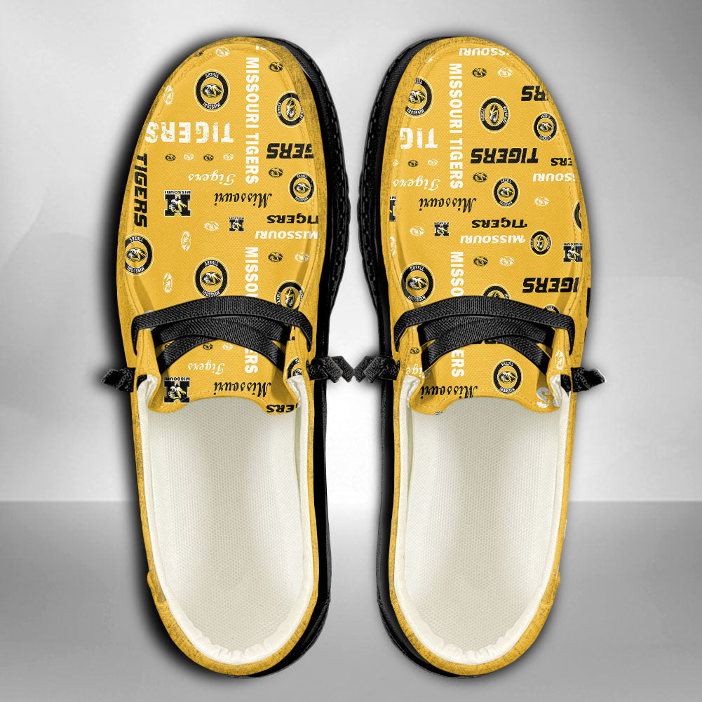 NCAA Missouri Tigers Custom Name Hey Dude Shoes 04 M12