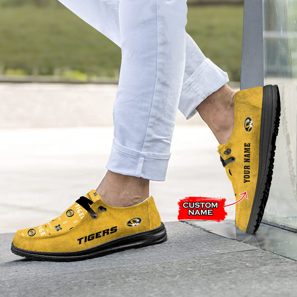 NCAA Missouri Tigers Custom Name Hey Dude Shoes 04 M7