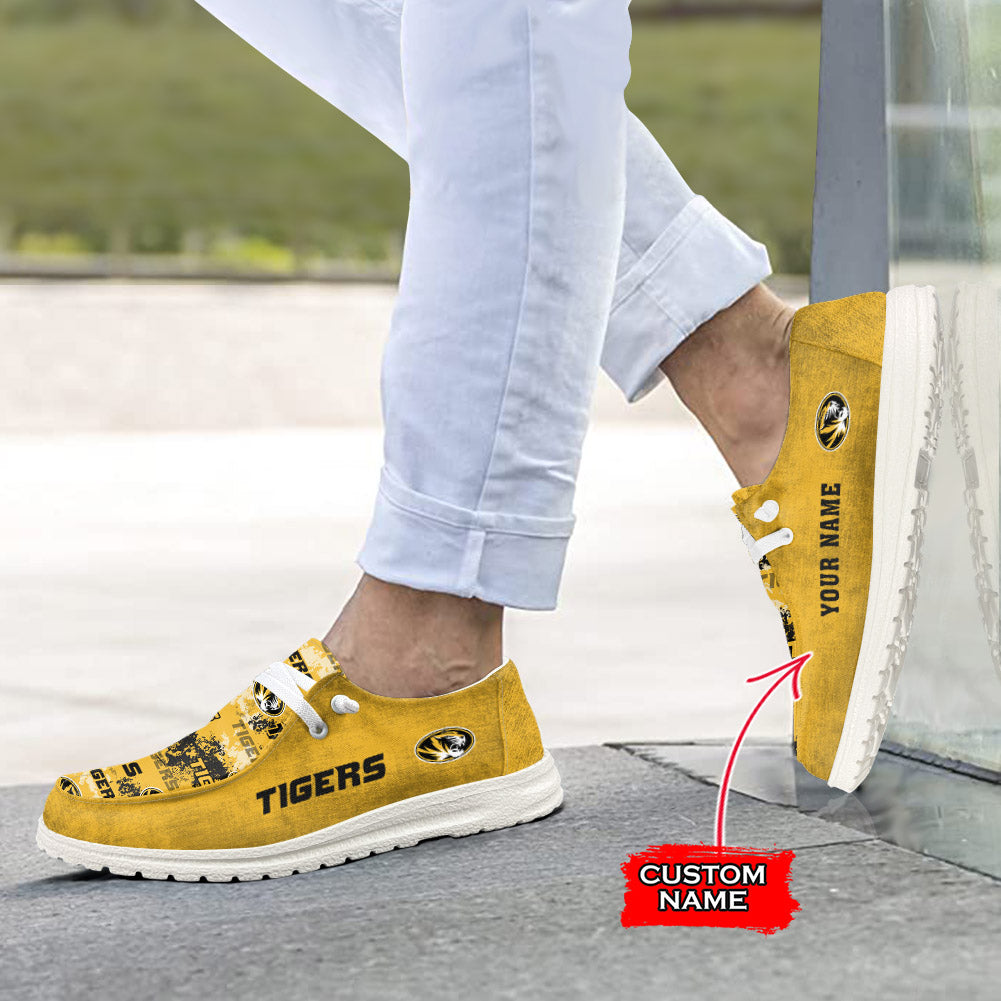 NCAA Missouri Tigers Custom Name Hey Dude Shoes 05 M7