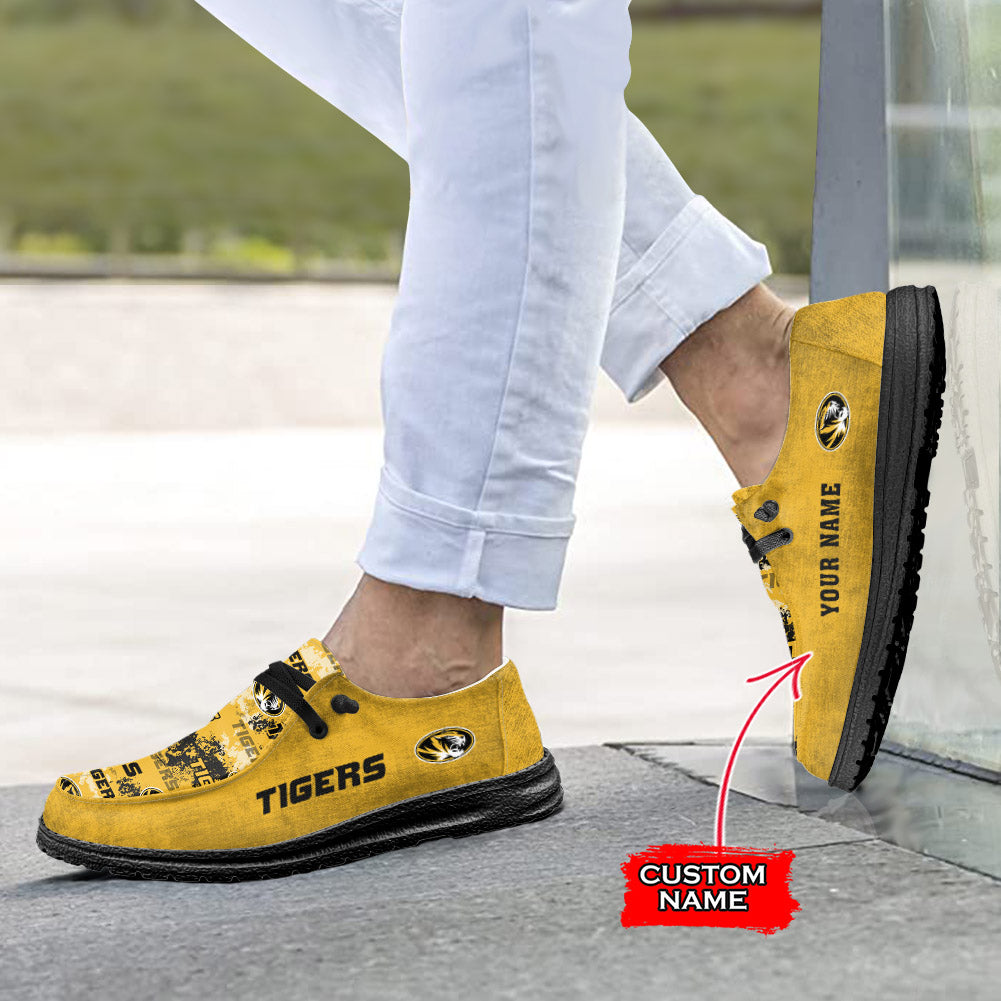 NCAA Missouri Tigers Custom Name Hey Dude Shoes 05 M7