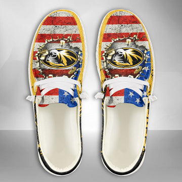 NCAA Missouri Tigers Custom Name Hey Dude Shoes 07 M79