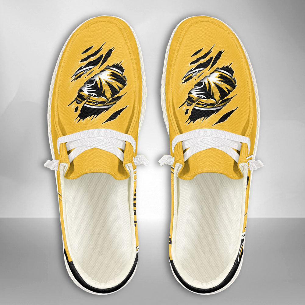 NCAA Missouri Tigers Custom Name Hey Dude Shoes 10 M79