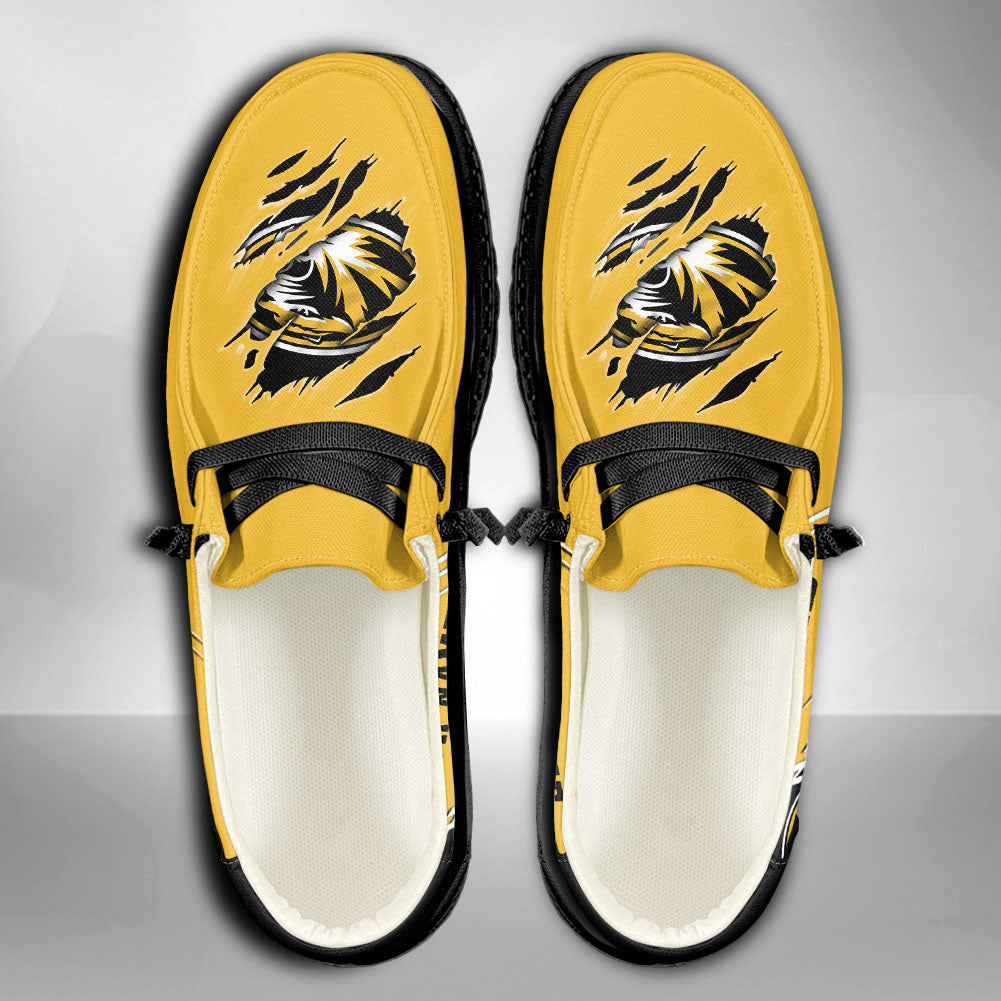 NCAA Missouri Tigers Custom Name Hey Dude Shoes 10 M79