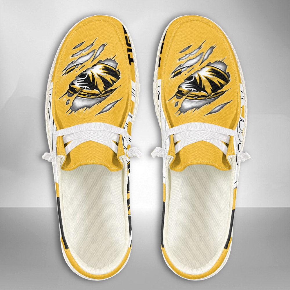 NCAA Missouri Tigers Custom Name Hey Dude Shoes 11 M79