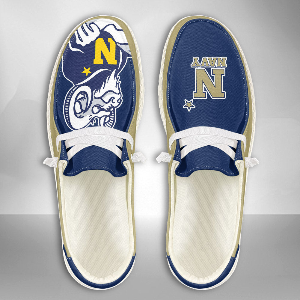 NCAA Navy Midshipmen - Custom Name Hey Dude Shoes 02
