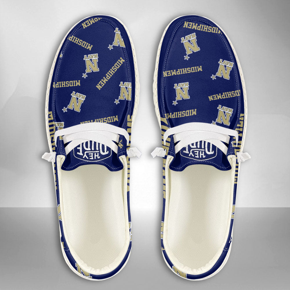 NCAA Navy Midshipmen - Custom Name Hey Dude Shoes X03