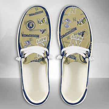 NCAA Navy Midshipmen Custom Name Hey Dude Shoes 02 M12