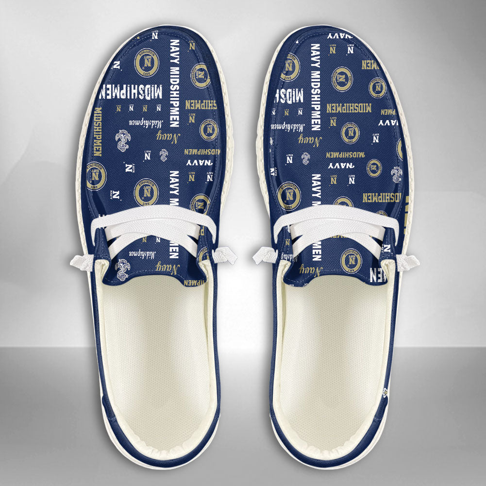 NCAA Navy Midshipmen Custom Name Hey Dude Shoes 04 M12